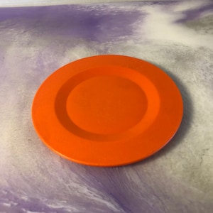 Vintage Fisher Price Fun With Food Orange Plate!  Rare Nostalgia 1980&#39;s Fisher Price
