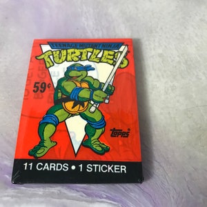 Vintage - GLOEDNIEUW - 1989 TMNT - Teenage Mutant Ninja Turtles Trading Cards Pack - Awesome 80s / 90s Nostalgia!