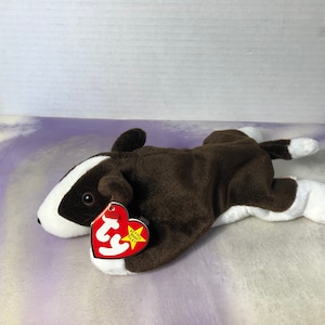 Vintage Ty Beanie Babies Bruno  the Dog Vintage Bear Retired with Tags - 90&#39;s Nostalgia