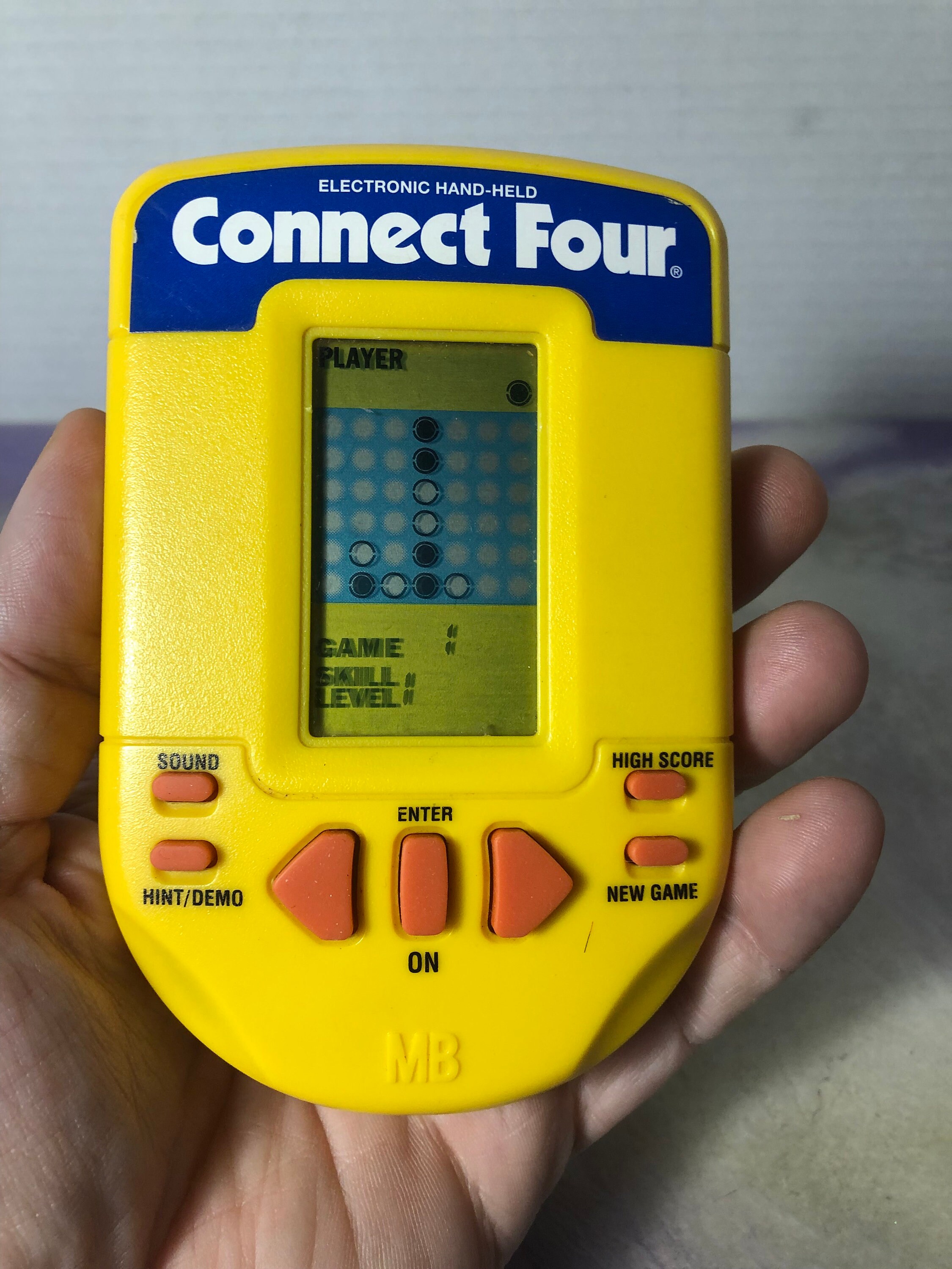 1990 s Vintage Milton Bradley Electronics Handheld Game Connect 4