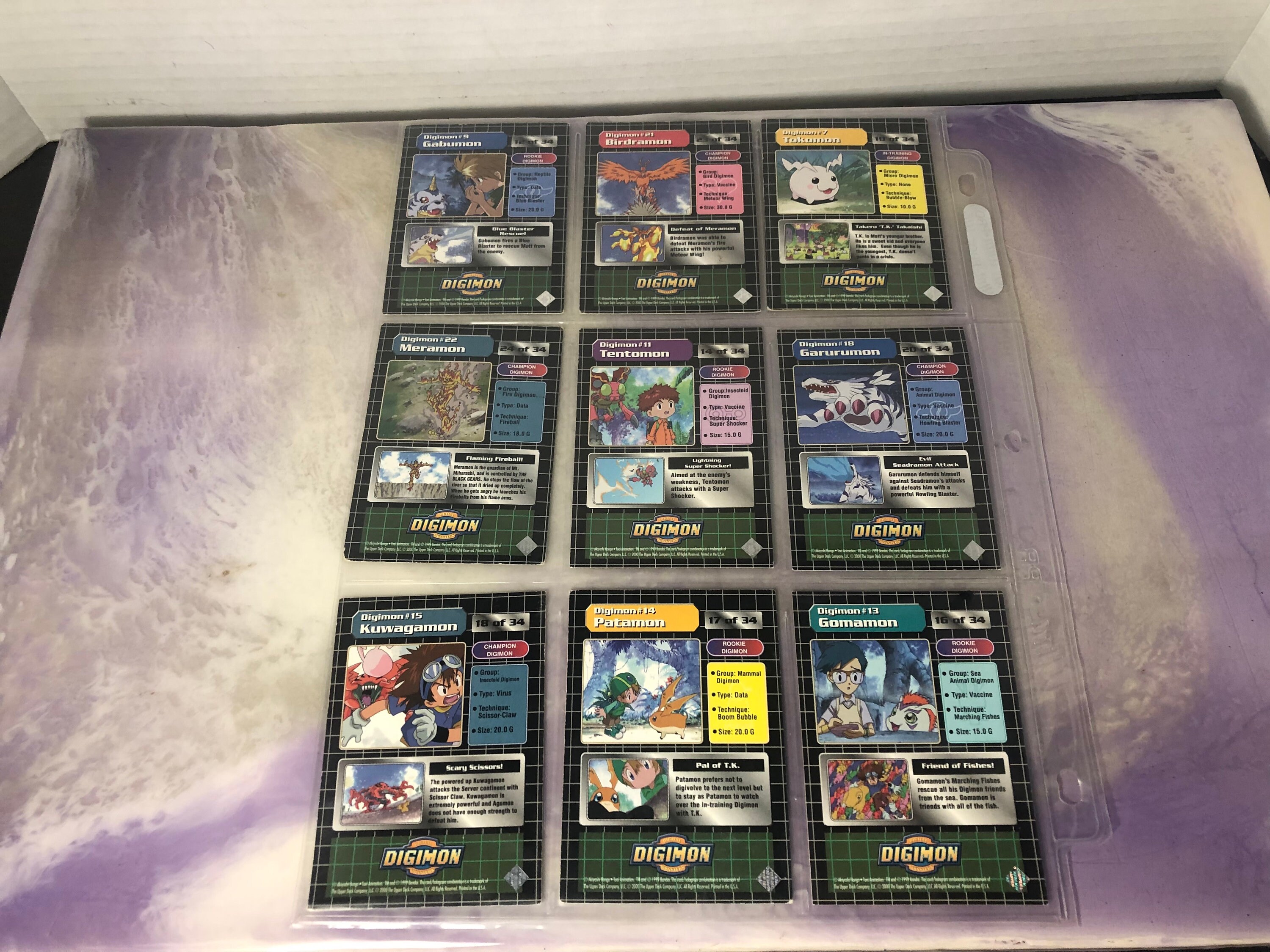 Vintage Digimon Trading Card Game Lot of 9 Cards 99-2000