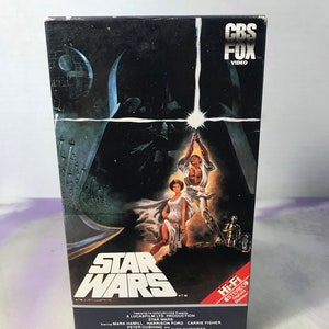 Vintage Star Wars Original VHS CBS Fox Red Label Video Cassette Tape used - Awesome Nostalgia