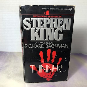 Stephen King / Richard Bachman - Thinner  - Softcover Novel - Signet Books - Vintage Stephen King Horror Novel