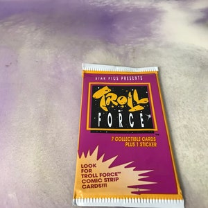 Vintage 1990's Troll Force Cartoon TV Show 1992 Trading Card Pack ...
