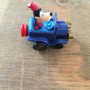 Vintage 1980s Disney Goofy Pull Back Action Toy Car Rare Fun Collectible Toy, Disney Mickey Mouse Nostalgia Lot 2