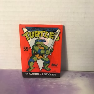 Vintage - GLOEDNIEUW - 1989 TMNT - Teenage Mutant Ninja Turtles Trading Cards Pack - Awesome 80s / 90s Nostalgia!