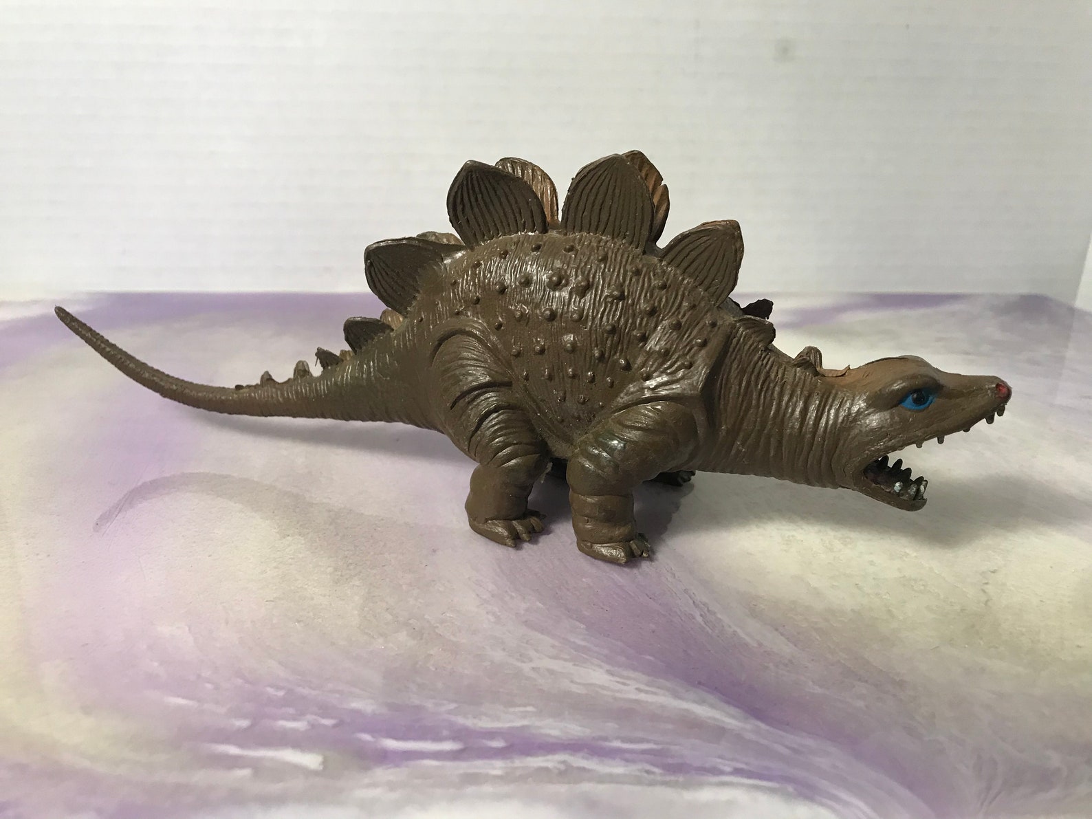 Vintage Dinosaur Toy AAA Toys Rubber Brown STEGOSAURUS Rare | Etsy