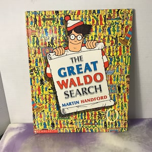 Vintage The Great Waldo Search by Martin Handford (1989, Hardcover) Book - Vintage Children&#39;s Search and Find Book