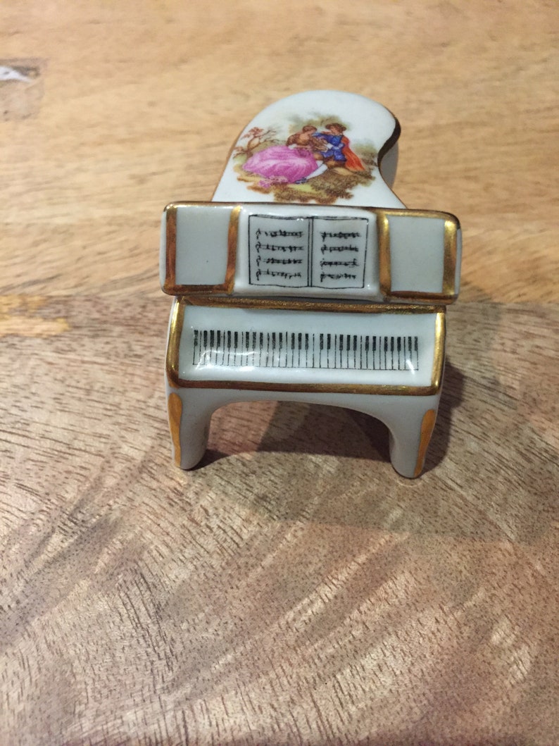 Vintage Limoges France China Dollhouse Miniature Piano Figurine Knick Knack Awesome Vintage Fine China