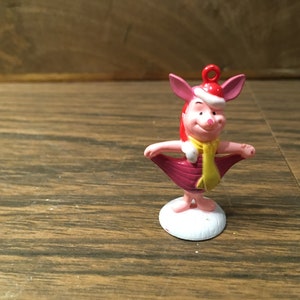 Vintage Winnie the Pooh - PIGLET MINI PVC Cake Topper/ Ornament Figure - 1990&#39;s Vintage Winnie the Pooh Toy Lot 2