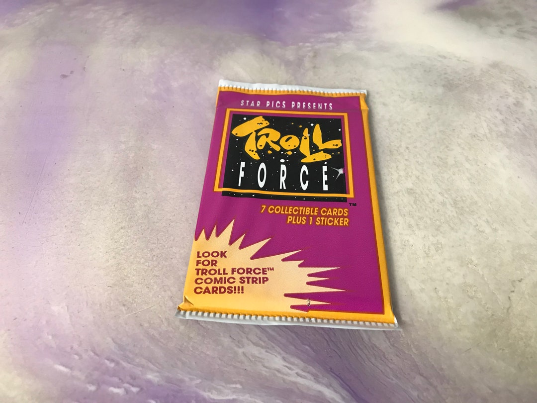 Vintage 1990's Troll Force Cartoon TV Show 1992 Trading Card Pack ...