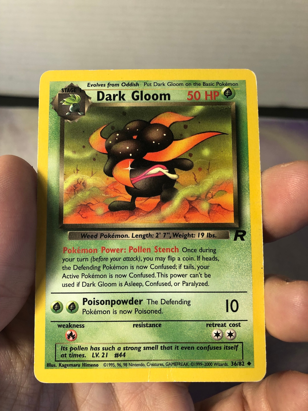 Vintage Pokemon Trading Card Game 1999 Dark Gloom 36/82 | Team