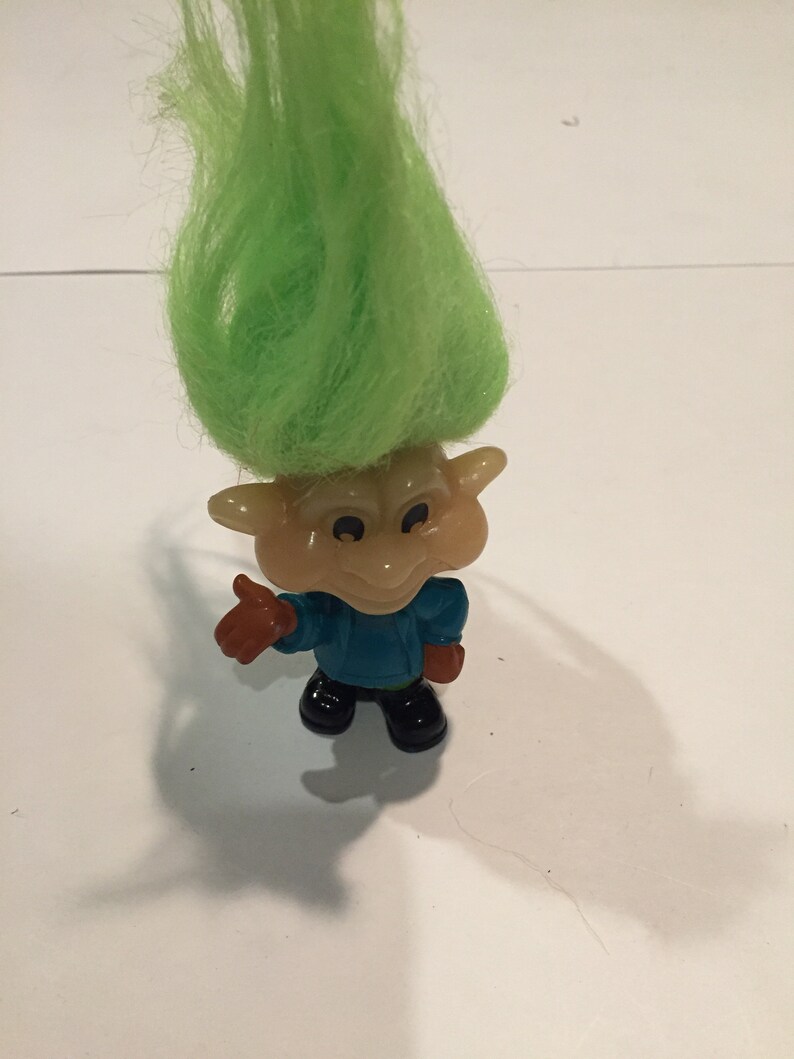 Vintage Burger King Glow in the Dark Trolls Figure 90/'s Nostalgia Figure Green Hair Glow in the Dark Troll