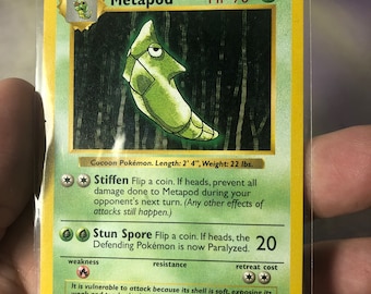 Vintage Pokemon Trading Card Game Base Set Shadowless Metapod - 54