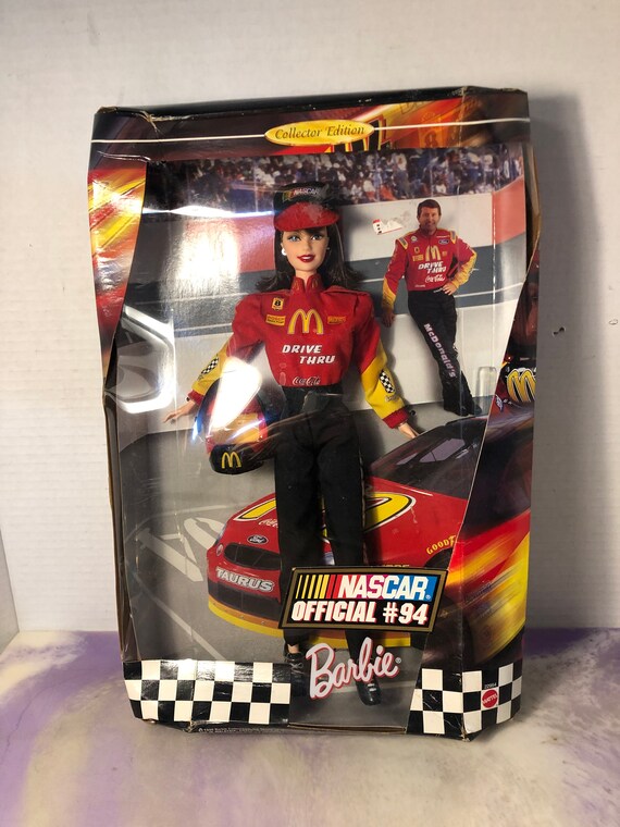 Vintage  1998 Barbie  Nascar Edition Mattel New in Box - BOX WORN  Barbie Doll New in Box