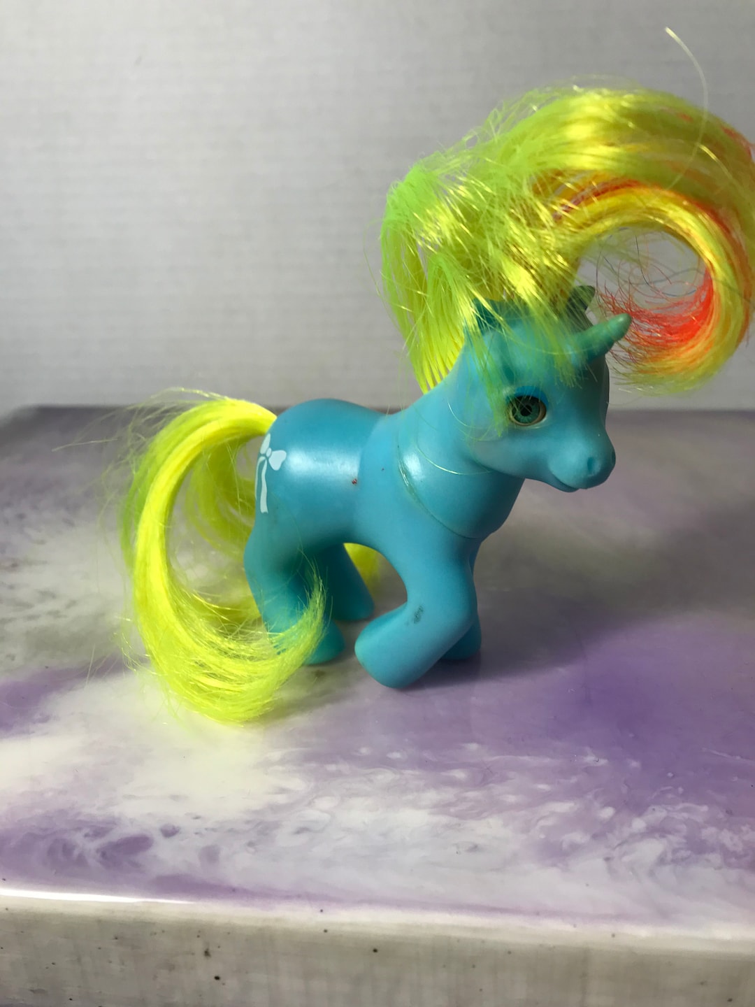 Figurine Mon Petit Poney Vert Anis Hasbro 1986, Fabriquée En Espagne, Vintage