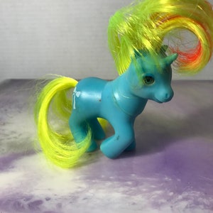 レアなヴィンテージ MLP G-1 ハスブロ マイリトルポニー ベディ バイアイズ リボン ~ オリジナルヴィンテージ G1 マイリトルポニー