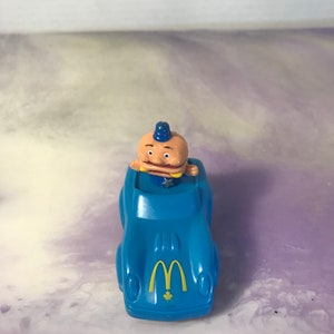 Vintage 80&#39;s McDonald&#39;s Officer Big Mac Pull Back Action Toy Car Rare Fun Collectible Toy, Nostalgia