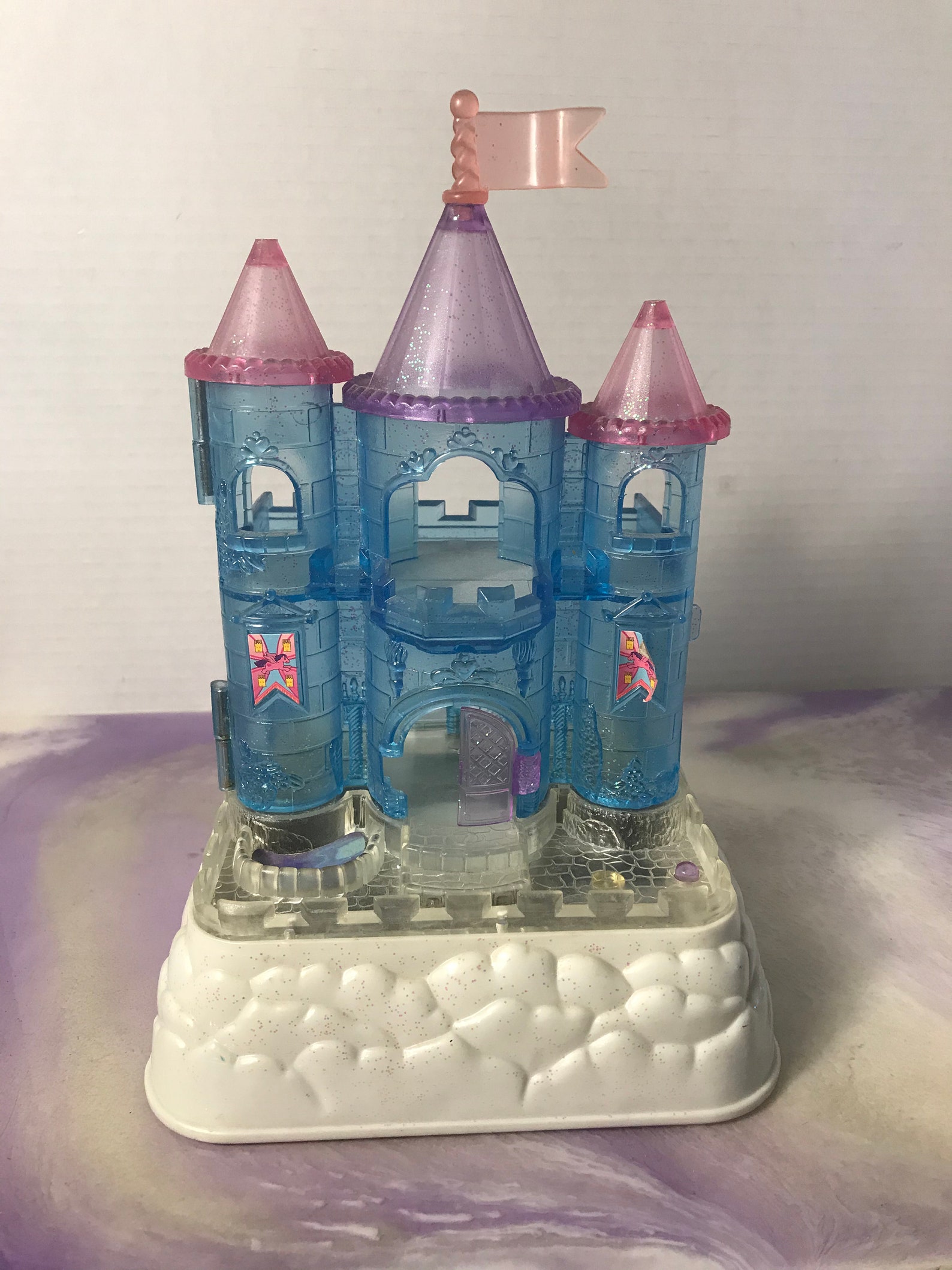 Vintage Polly Pocket Style Mini Castle Bluebox Toy Translucent Etsy