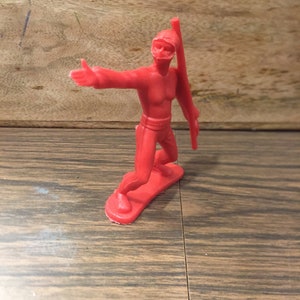 Vintage Greenbrier International Action Figure Ninja Martial Arts Toy Red Cake Topper Figure - 90&#39;s Toy