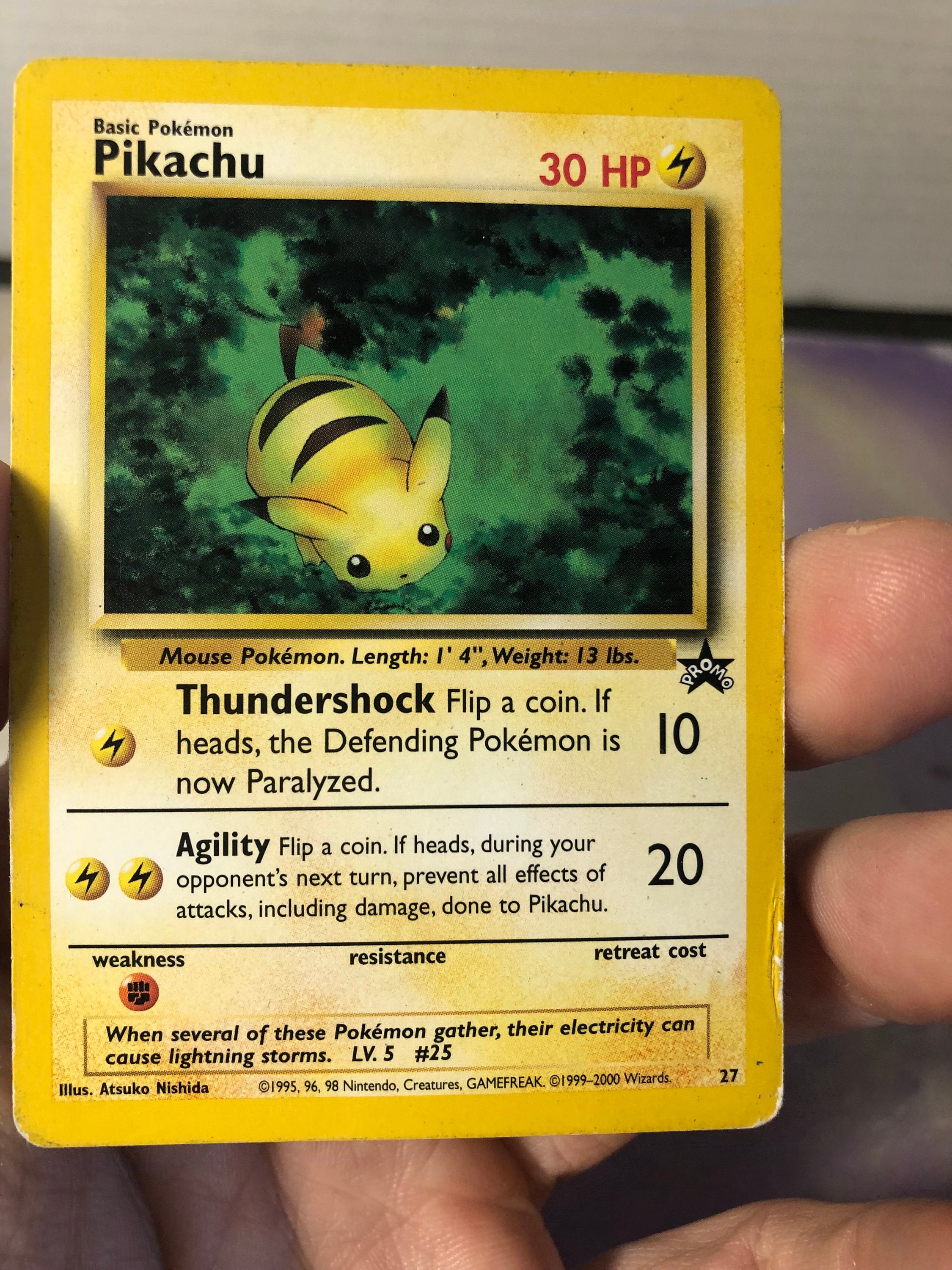 Vintage Pokemon Trading Card Game 1999 Pikachu Black Star Promo 27 | Rare NON-HOLO |pokemon WOTC - Used Played With - Etsy UK Vintage Pokemon Trading Card Game 1999 Pikachu Black Star Promo 27 | Rare NON-HOLO |pokemon WOTC - Used Played With - Etsy UK