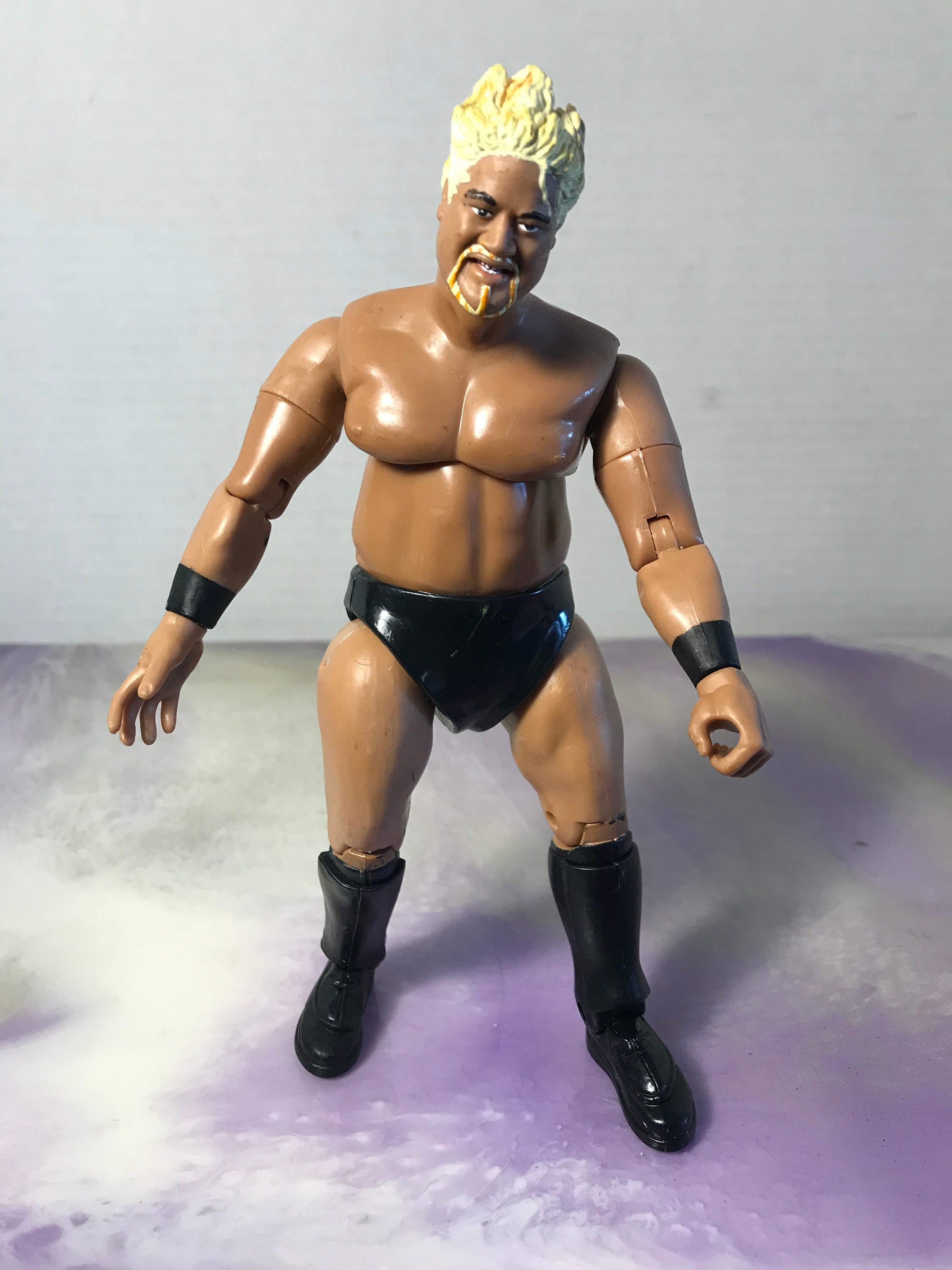 Vintage 90's WWE Loose Rikishi Action Wrestling Figure Jakks Titan