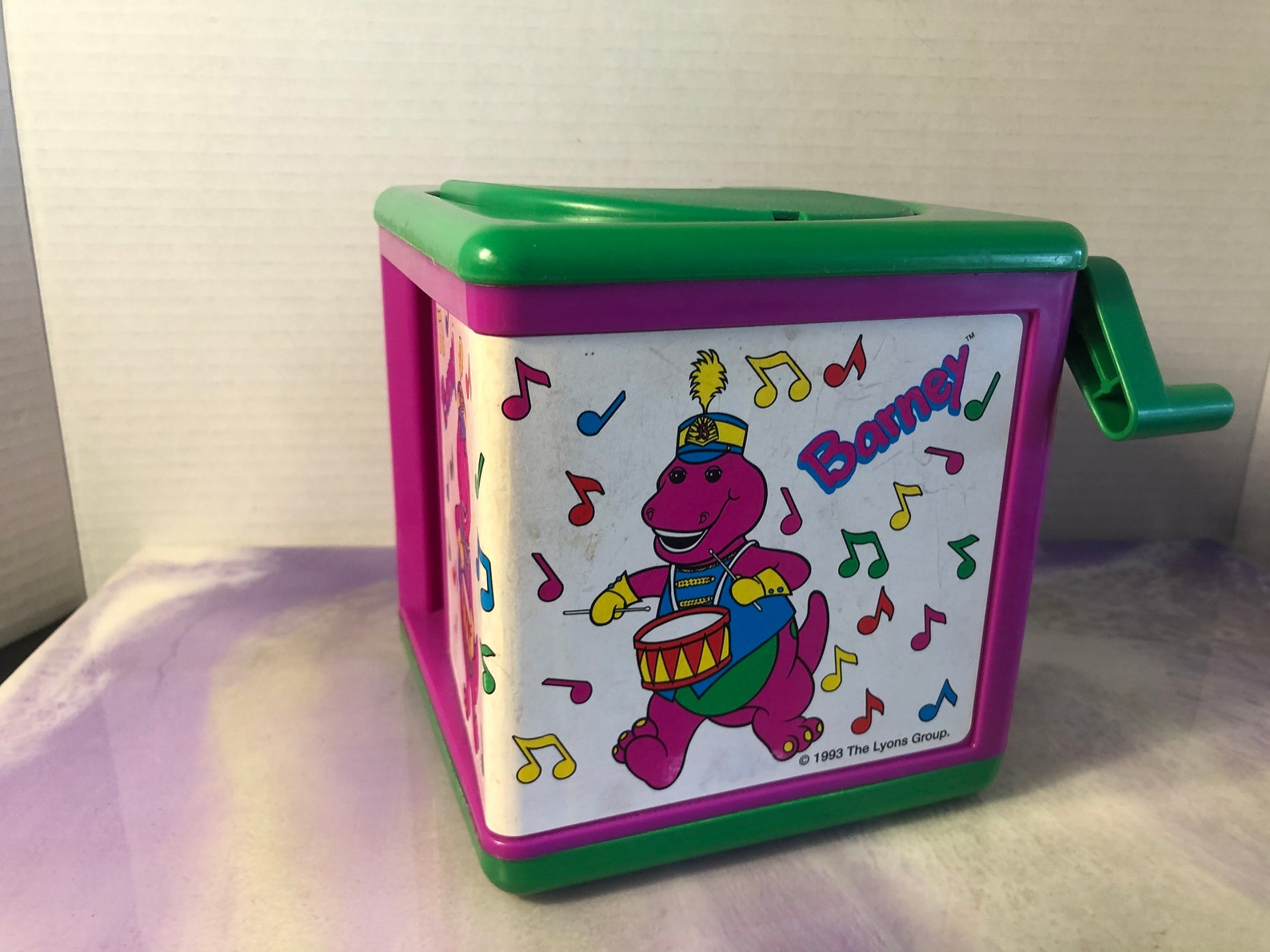 Vintage 1993 Lyons Group Barney Styled Jack in the Box Etsy