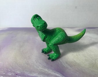 Vintage Disney Pixar Toy Story - Figurka z PVC - REX Dinosaur - Rzadka figurka na tort Toy Story z lat 90.