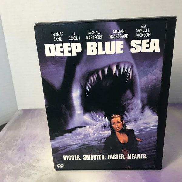 Vintage Deep Blue Sea DVD- - Awesome Vintage Sci Fi  Movie - Works Great -  Movie Nostalgia