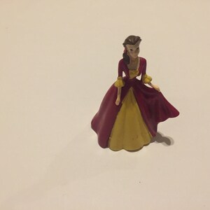 Vintage Disney BELLE Red and Yellow Dress Figure PVC Cake Topper Rare Vintage Toy! Fun Vintage Toy! Lot 3