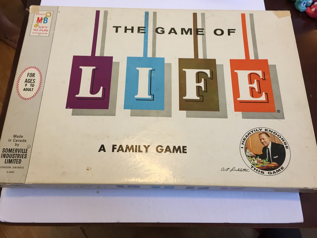 Vintage Milton Bradley the Game of Life Board Game ART LINKLETTER 1960