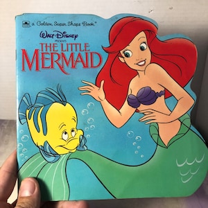 Vintage Golden Book Walt Disney&#39;s The Little Mermaid Storybook Vintage Children&#39;s Golden Books