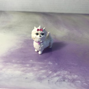 Decorazione per torta vintage in PVC in stile &quot;Cucciolo nella mia tasca&quot; degli anni &#39;90! Usata e giocata con la statuetta.
