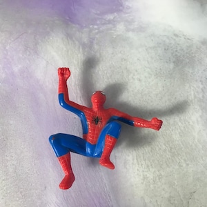 Vintage 90's Spiderman Action Figure Cake Topper Rare Vintage Toy! Marvel Comics figure! image 1