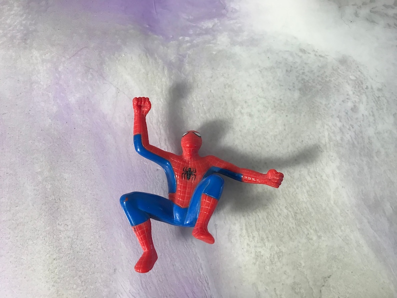Vintage 90's Spiderman Action Figure Cake Topper Rare Vintage Toy! Marvel Comics figure! image 1