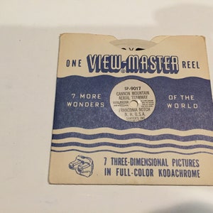 Vintage Sawyer&#39;s View-Master ViewMaster - One ViewMaster Reel - SP #9017 Cannon Mountain Aerial Tramway Vintage 7 Wonders of the World Reel