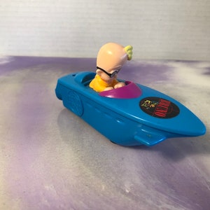 Vintage 1990's Wendy's Cartoons Bruno the Kid Kids Meal Toy 1990s -  Bruno in Blue Boat - Super Cute 90's Cartoon Nostalgia