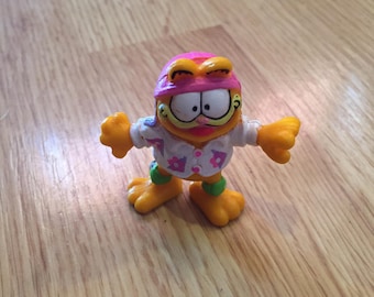 Vintage 1980's Garfield PVC Figure Skateboard Figure Only Nostalgia MCDONALD'S Vintage Happy Meal Toy Rare Nostalgia