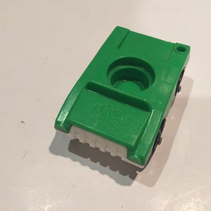 Vintage Fisher Price Little People 1960&#39;s 70&#39;s Fisher Price Green 1 Seat Car, Garage Playset, Little People 1 Seat Car