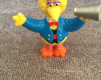 Vintage Sesame Street Big Bird Figure PVC Cake Topper Rare Vintage Toy! Sesame Street figure!