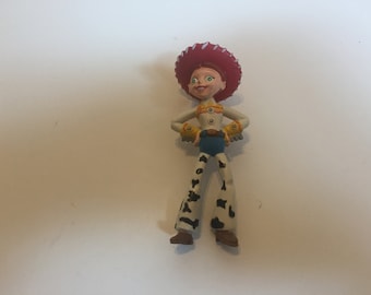 Figurka z PVC z filmu Disney Pixar Toy Story - Jessie - rzadka figurka na tort z filmu Toy Story z lat 90.