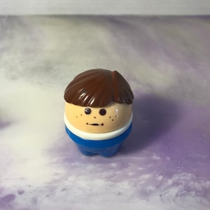Vintage 1990s Little Tikes Chubby Figure - Boy Brown Hair and Freckles, 90&#39;s Little Tykes Vintage