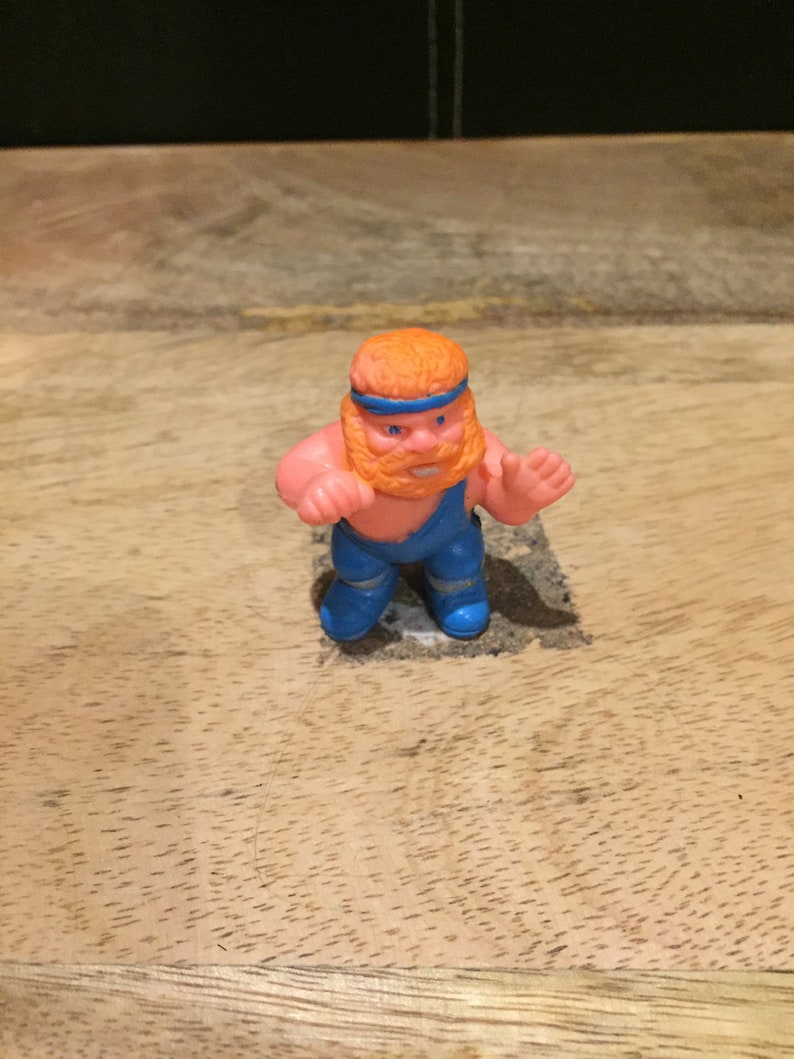 Vintage 1980/'s Soma Toys Master Wrestler PVC Figure Cake Topper Bearded Blonde Man Rare 1980/'s Nostalgia!