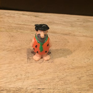 Vintage Flintstones PVC Figure Cake Topper - FRED FLINTSTONE - The Flintstones Cake Topper Toy