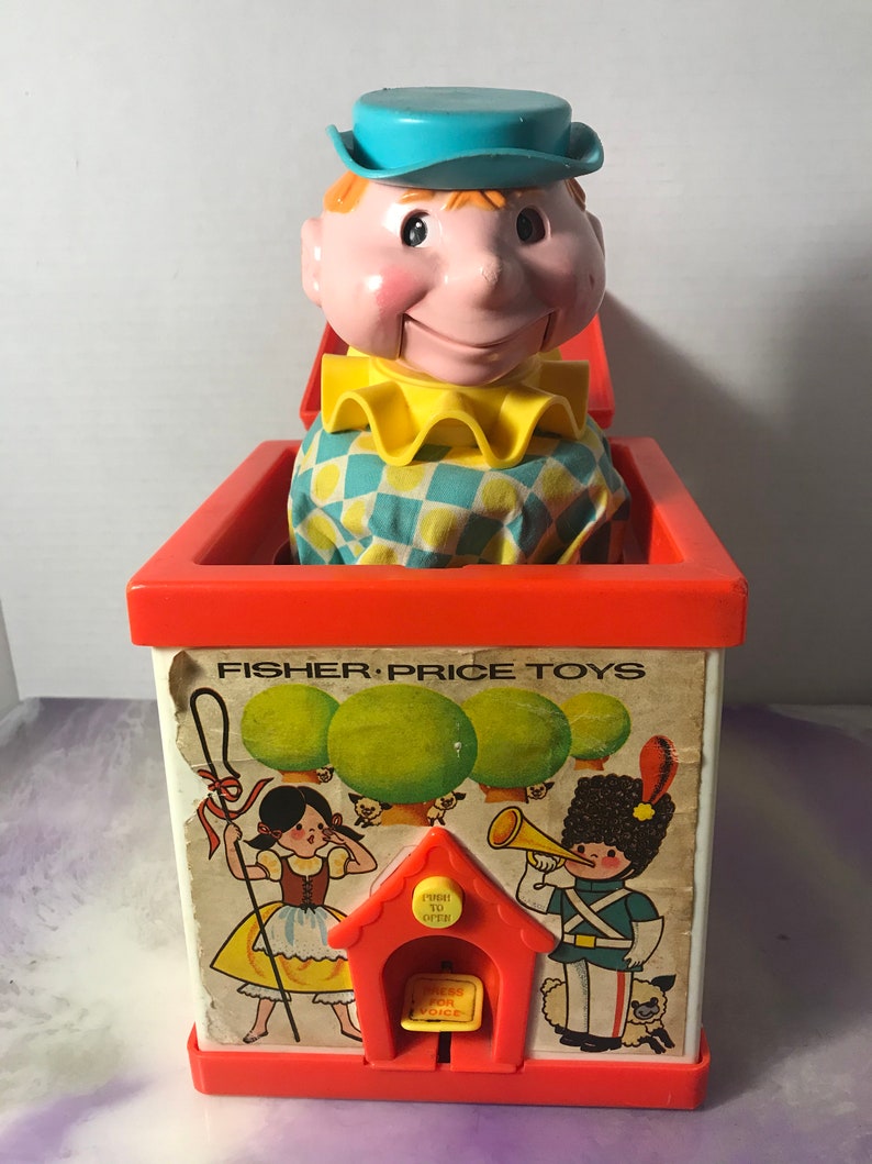 Vintage 1970 Fisherprice Jack in the Box Puppet 138 Kids Toy Etsy