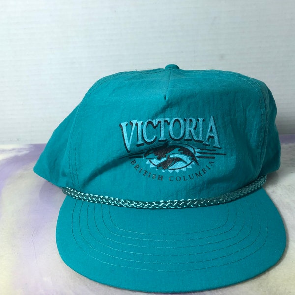 Vintage 1990's Victoria Canada Teal Hat  - Rare Vintage 90's Themed Hat