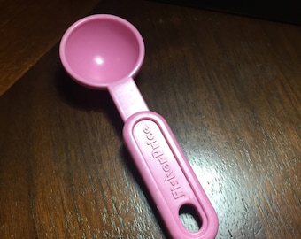 Vintage Fisher precio diversión con comida rosa helado Scooper!   Precio Fisher de Rare Nostalgia 1980