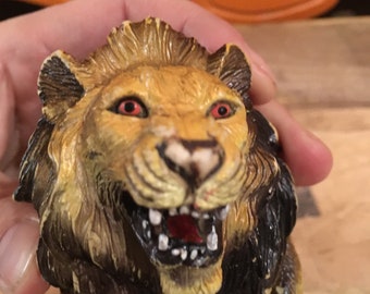 Vintage Animal Toy AAA Toys Rubber Large Male Lion - Rare