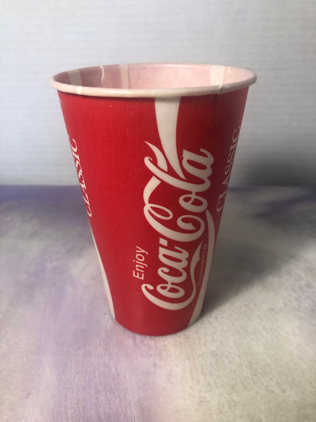 Throwback Coca Cola Official Wax Paper Cup Nostalgia 1 Waxed Paper Cup