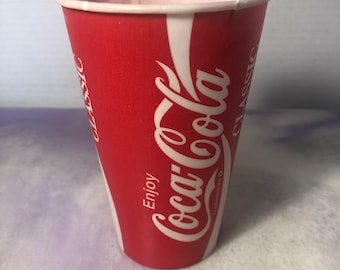 Throwback Coca Cola Official Wax Paper Cup - Nostalgia - 1 Waxed Paper Cup, Great for Nostalgia